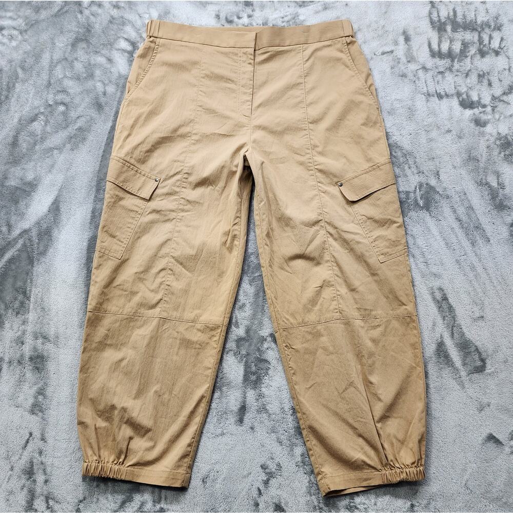 Elliott Lauren Pants Womens 16 Tan Cropped‎ Joggers Cargo Hiking Casual Luxury
